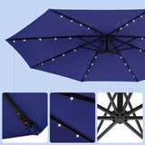 NEU Sonnenschirm LED 3 m UPF 50+ mit Ständer