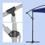 NEU Sonnenschirm LED 3 m UPF 50+ mit Ständer