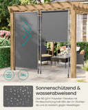 NEU Senkrechtmarkise höhenverstellbar UPF50+ anthrazit