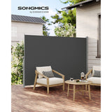 NEU Seitenmarkise ausziehbar 200 x 400 cm für Balkon anthrazit