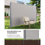 NEU Erdanker für Standpfosten von Seitenmarkisen grau