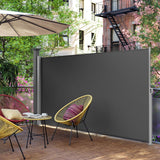 NEU Seitenmarkise ausziehbar 160 x 450 cm für Balkon anthrazit