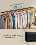 NEU Kleiderständer Rollen ausziehbar 110 kg silbern