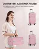 Neu Kosmetikkoffer 3-in-1 Schminkkoffer Pastellrosa