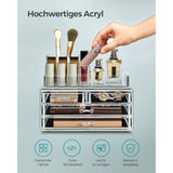 Kosmetik-Organizer mit 4 Schubladen und 11 Fächern Transparent