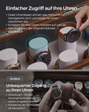 NEU Uhrenbox 2 Ebenen 7 Kissen Samt