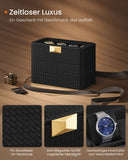 NEU Uhrenbox 3 Ebenen 8 Fächer Flechtlook