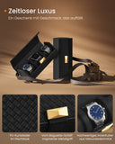 NEU Uhrenbox unterwegs mit verstecktem Stauraum 9,8 x 21,2 x 8,7 cm tintenschwarz