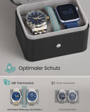 NEU Uhrenbox mit 2 Fächern grau