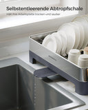 NEU Geschirr-Abtropfständer aus Edelstahl fingerabdruckresistent 31,7 x 57,2 cm