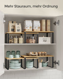 NEU 2er-Set Küchen-Organizer Metall tintenschwarz-naturbeige