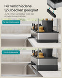 NEU Spülbecken Organizer mit Schwammhalter schwarz