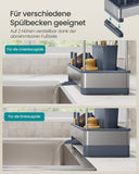 NEU Spülbecken Organizer mit Schwammhalter schiefergrau