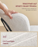 NEU 2er Set Esszimmerstuhl mit Fleece cremeweiß