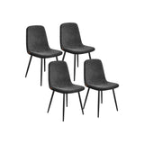 NEU 4er Set Esszimmerstuhl Chenille grau