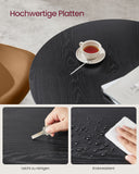 NEU Runder Esstisch klein 80 x 75 cm ebenholzschwarz-tintenschwarz