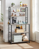 NEU Küchenregal 6 Regalebenen 40 x 80 x 167 cm greige schwarz