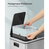 Müllbeutel mit Zugband 15-2L Weiß