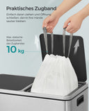Müllbeutel mit Zugband 15-2L Weiß