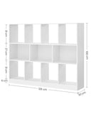 Neu Bücherregal mit 11 Fächern Weiß