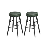 Lot de 2 tabourets de bar vert forêt