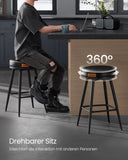 NEU 2er-Set Barstuhl 65 cm hoch tintenschwarz