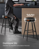 NEU 2er-Set Barstuhl 76 cm hoch tintenschwarz