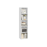 NEU Bücherregal mit 5 stöckigen Fächern 24 x 30,2 x 134,2 cm wolkenweiß