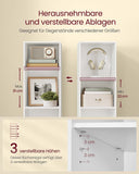 NEU Bücherregal mit 5 stöckigen Fächern 24 x 30,2 x 134,2 cm wolkenweiß