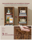 NEU Bücherregal mit 4 Ebenen vintagebraun