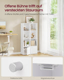 NEU Bücherregal mit 4-stöckigem Regal und  2 Fächer wolkenweiß