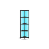 NEU Eckregal 5 Ebenen LED schwarz
