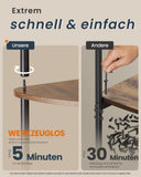 NEU Eckregal 5 Ebenen werkzeuglos braun
