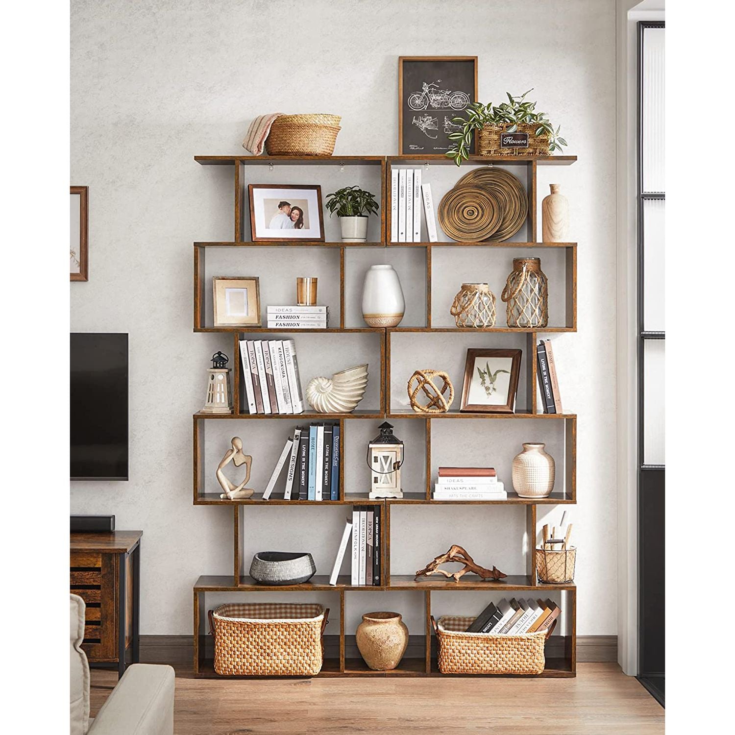 Bücherregal Dunkelbraun-Vintage –