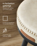NEU 2er Set Barhocker aus Kunstleder cremeweiß