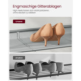 Neu Schuhregal mit 5 Ebenen Schwarz-Silbern