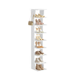 NEU Schuhregal schmal 9 Ebenen mattweiß