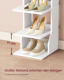 NEU Schuhregal schmal 9 Ebenen mattweiß