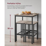 Bartisch 6x 6x 92 cm Greige-Schwarz