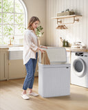 NEU Wäschekorb 100L Bambus Deckel Griffe natur