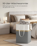 NEU 2er-Set Wäschekorb 110 L mit Griffen schiefergrau