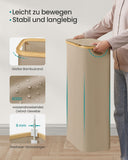 NEU Wäschekorb Deckel faltbar Bambus kamelbraun