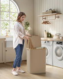 NEU Wäschekorb mit 2 Fächern 130 L braun