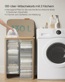 NEU Wäschekorb mit 2 Fächern 130 L braun