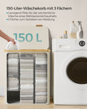 NEU Wäschekorb mit Deckel 150 L faltbar tintenschwarz