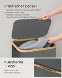 NEU Wäschekorb 100L mit Deckel schiefergrau