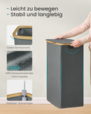 NEU Wäschekorb 100L mit Deckel schiefergrau