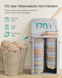 NEU Wäschekorb 170 L 2 Fächer grau