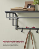 NEU Wandgarderobe mit 5 Haken anthrazitgrau schwarz