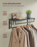 NEU Wandgarderobe mit 5 Haken anthrazitgrau schwarz